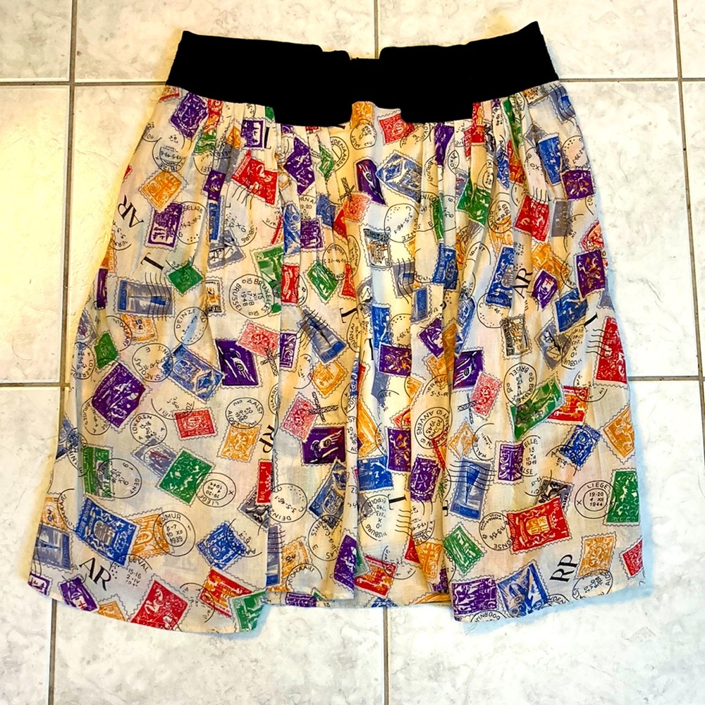 Anthropologie Edme & Esyllte postage stamp skirt size 4